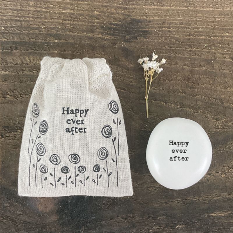 Μικρό πουγκί με κορδόνι 6,5x8,5εκ. - Happy ever after