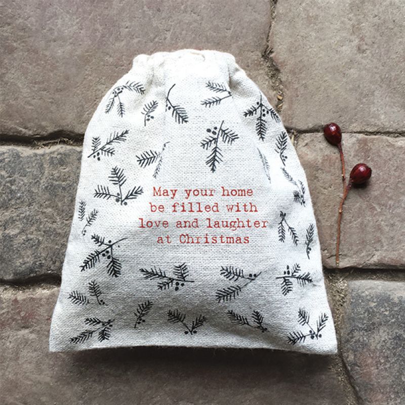 Πουγκί με κορδόνι 13,5x14,5εκ.- May your home be filled with love