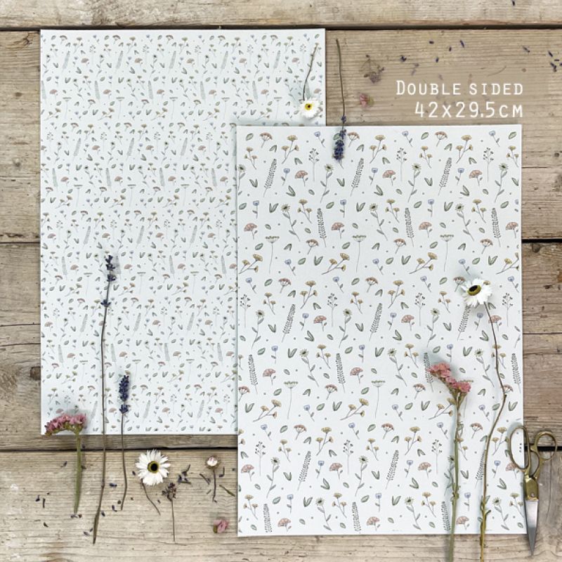 Small wrap sheet sprigs-Summer flowers