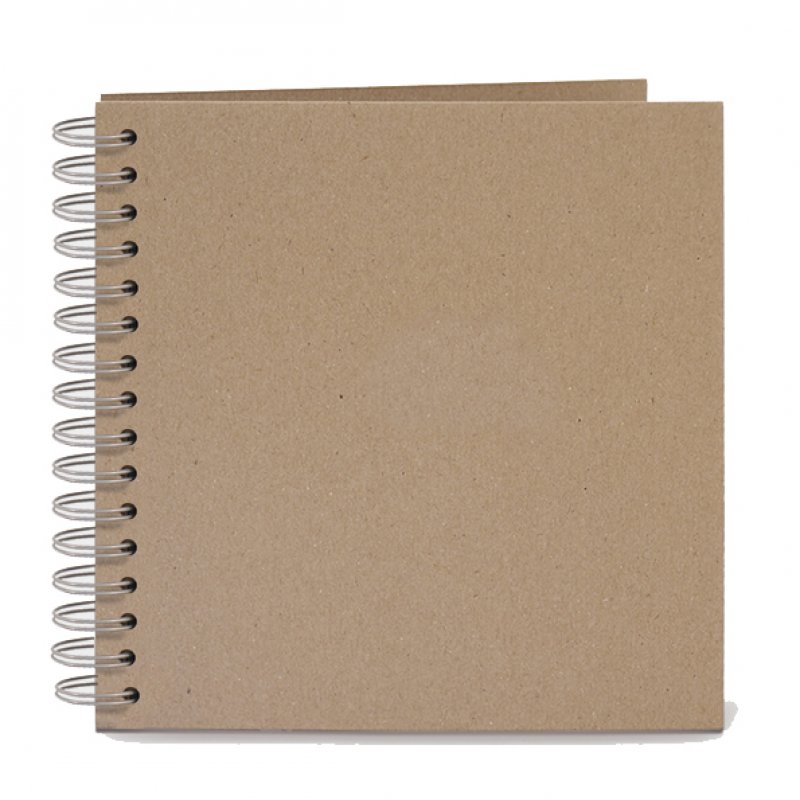 Guest book - Plain recycled brown