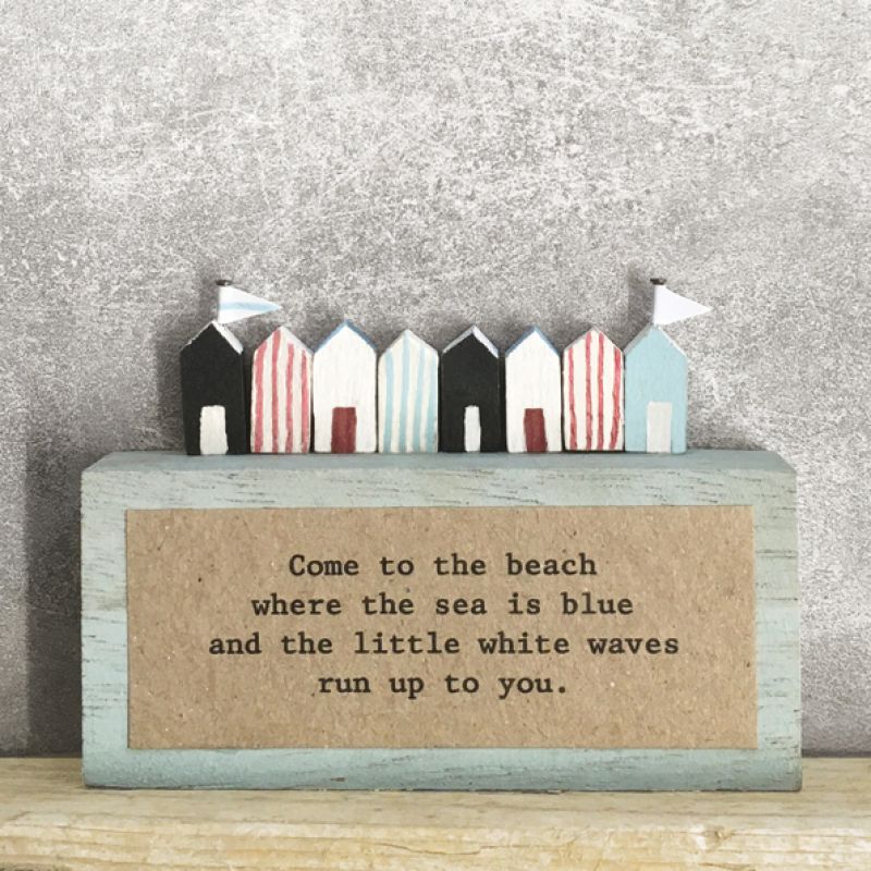 Wooden plaque – Come  to the beach