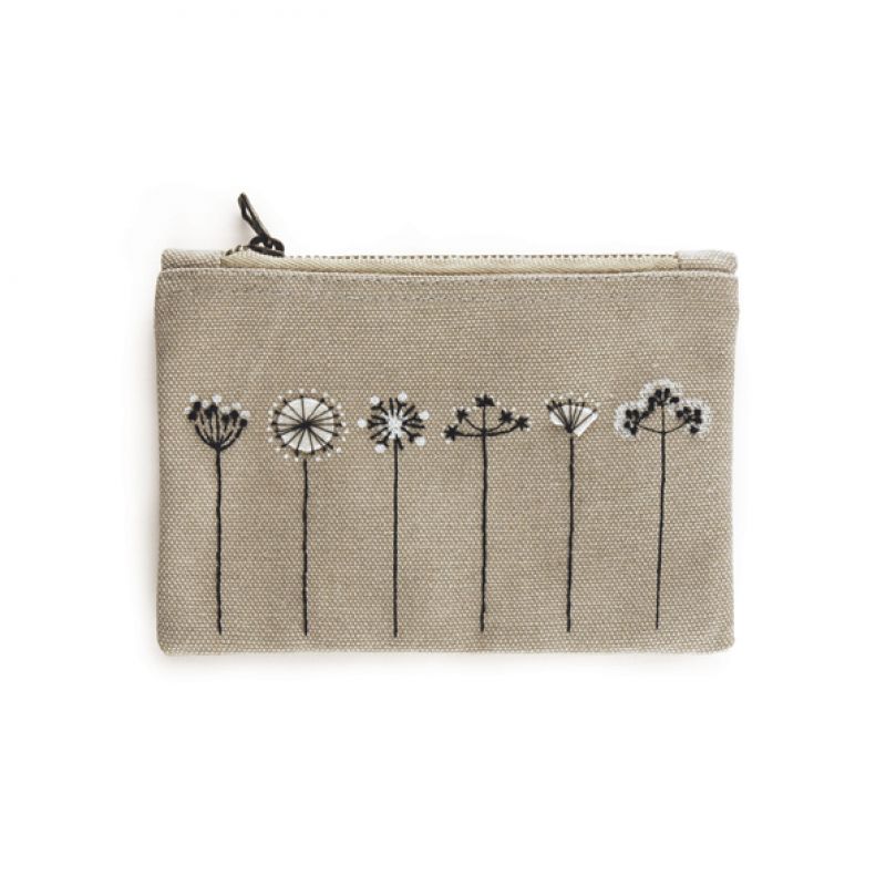 Linen purse-Hedgerow