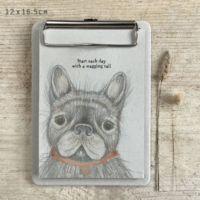 Μπλοκ σκύλος-Start each day 12x16,5εκ.