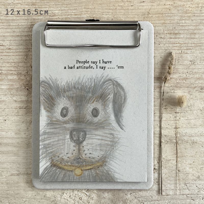 Μπλοκ σκύλος-People say I have attitude 12x16,5εκ.