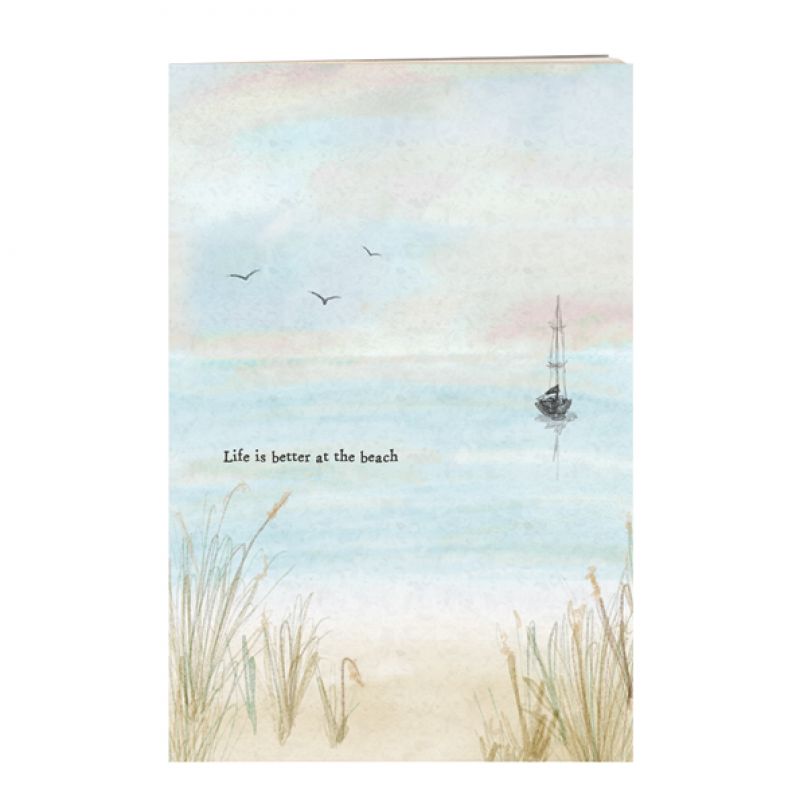 Σημειωματάριο μικρό Seascape - Life is better at the beach 9εκ.
