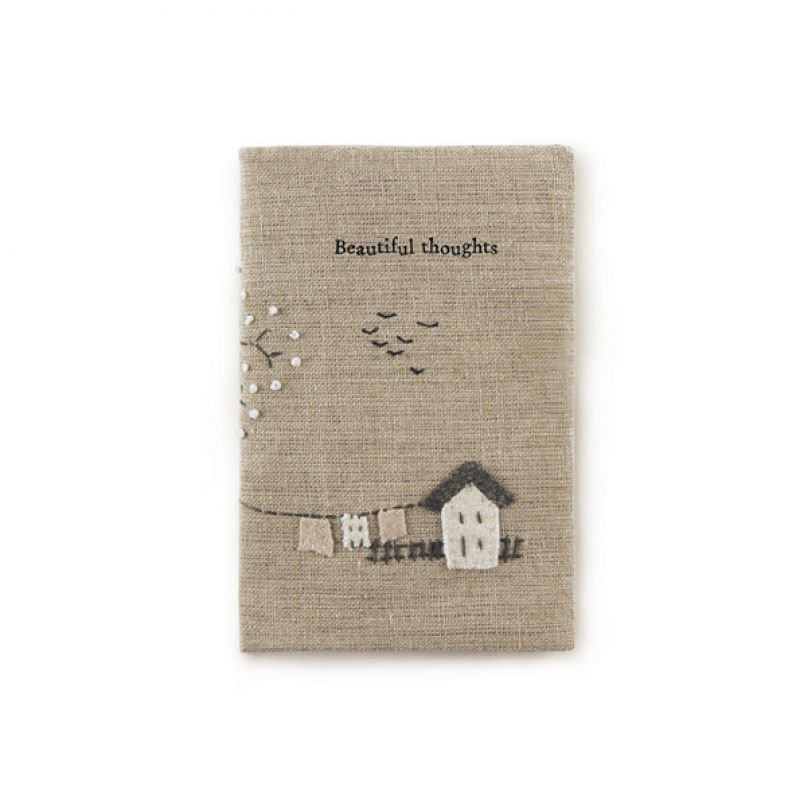 Βιβλιαράκι λινό 9x14 - Beautiful thoughts