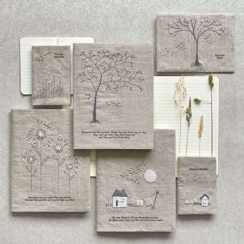 Small linen book-Favourite things