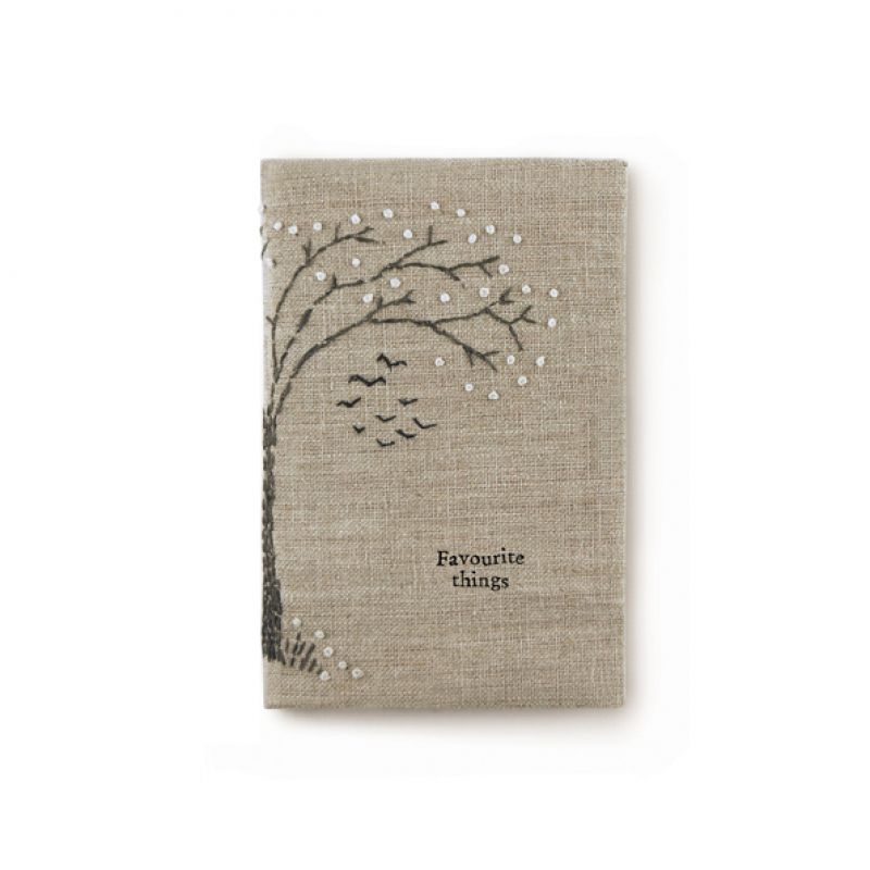 Small linen book-Favourite things