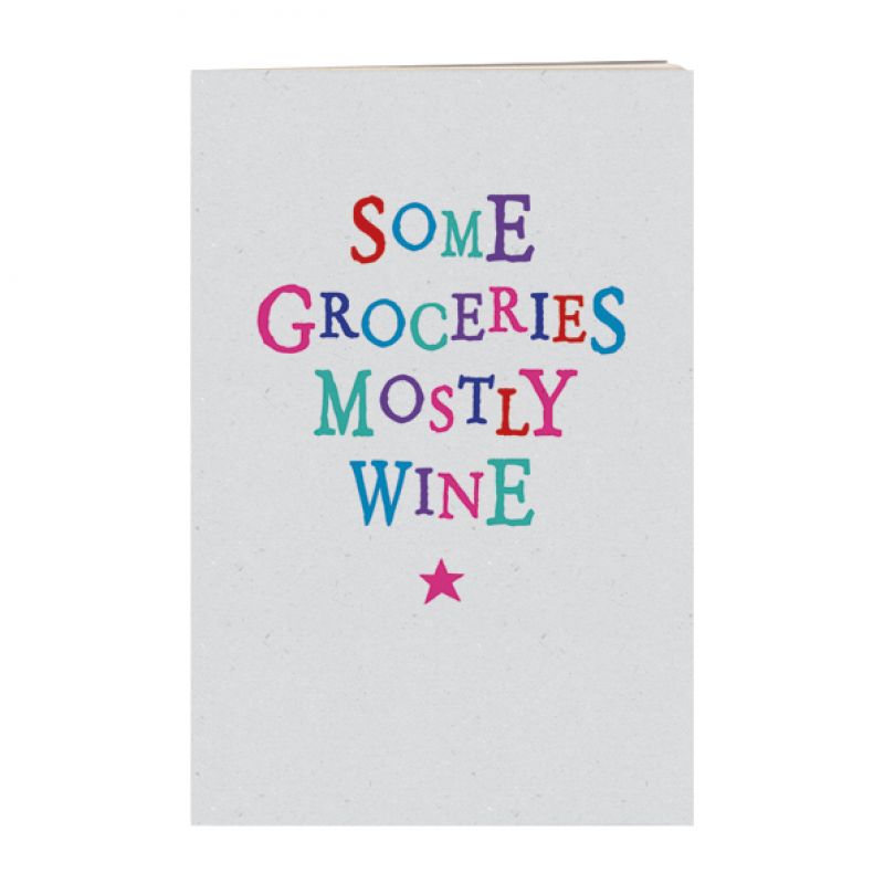 Βιβλιαράκι Wobbly word - Some groceries mostly wine 9x14εκ.