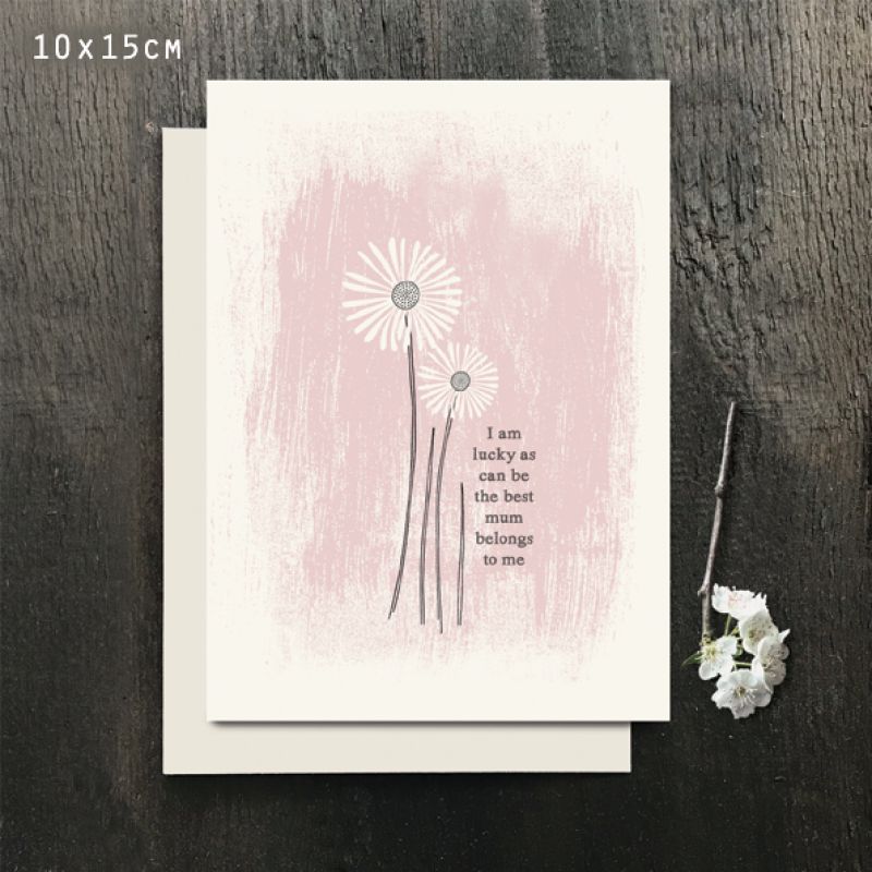 Blossom κάρτα-As lucky as can be best mum 12x16,5εκ.