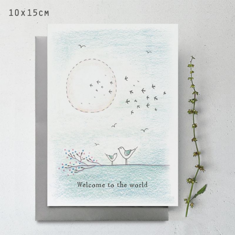 Κάρτα κλαδί -Welcome to the world 12x16,5εκ.