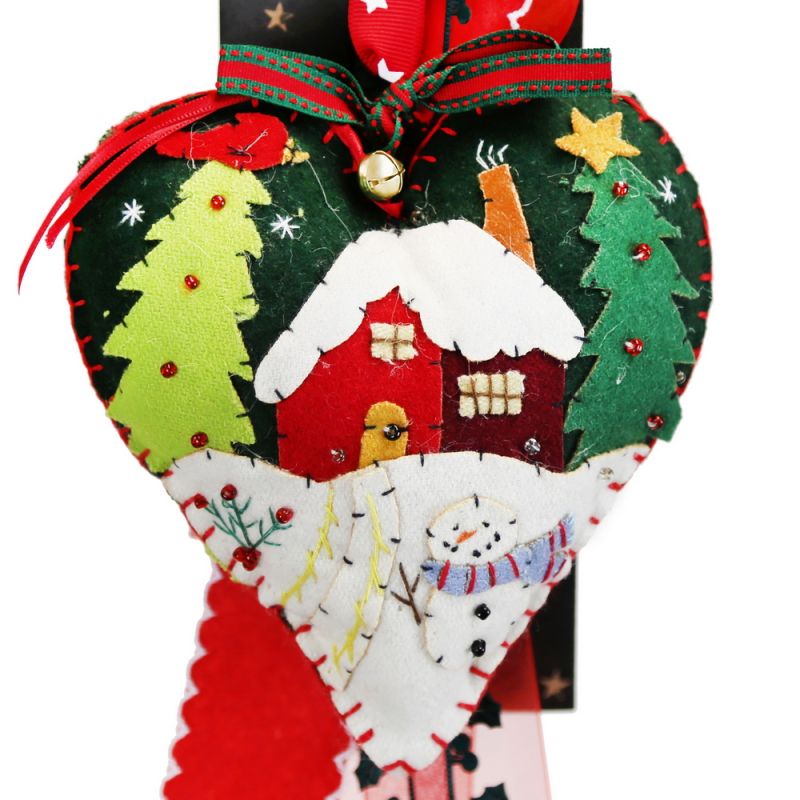 Lucky charm - Felt Xmas Heart