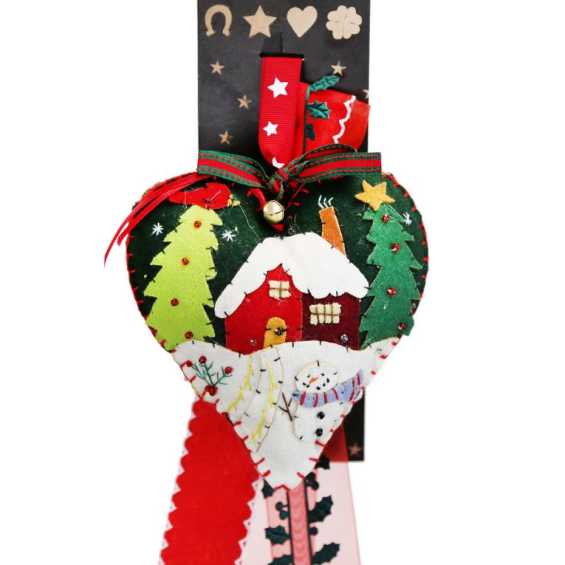 Lucky charm - Felt Xmas Heart