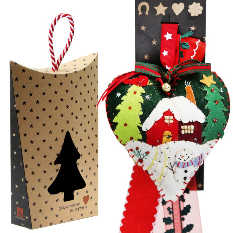 Lucky charm - Felt Xmas Heart