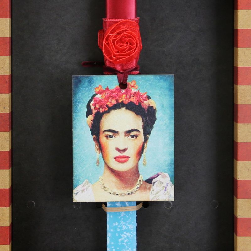 Λαμπάδα Frida Kahlo - Τιρκουάζ