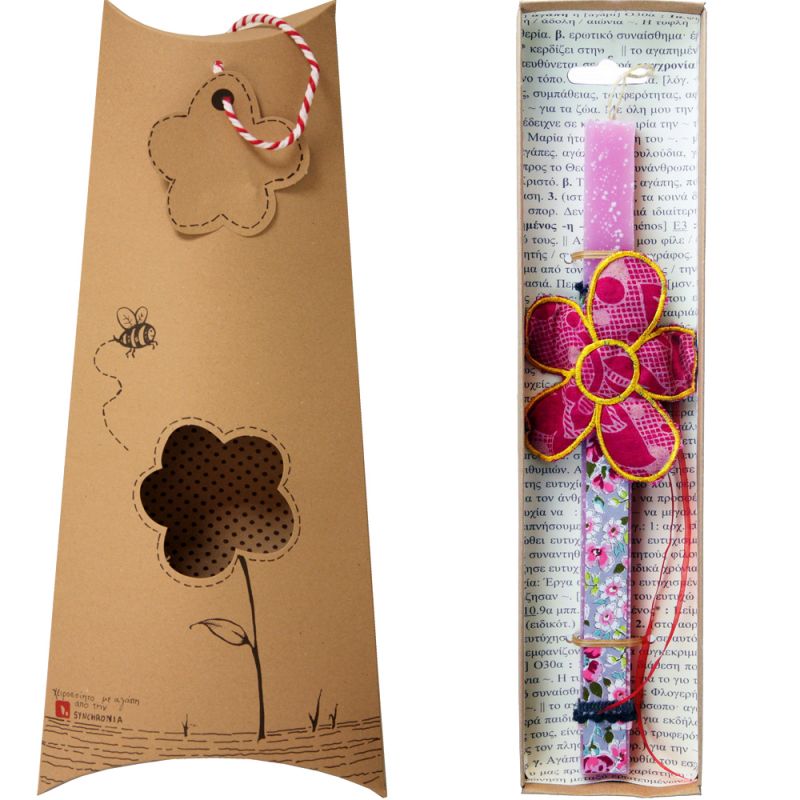 Λαμπάδα Λουλούδι από σάρι Flower