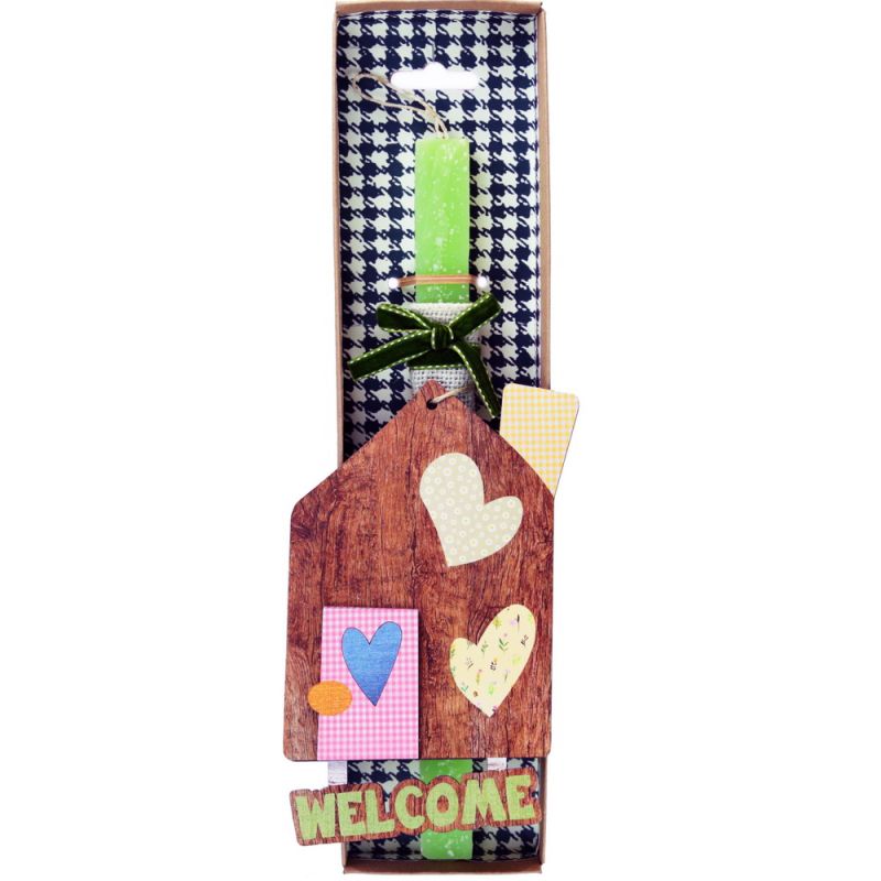 Easter Candle House welcome hanger