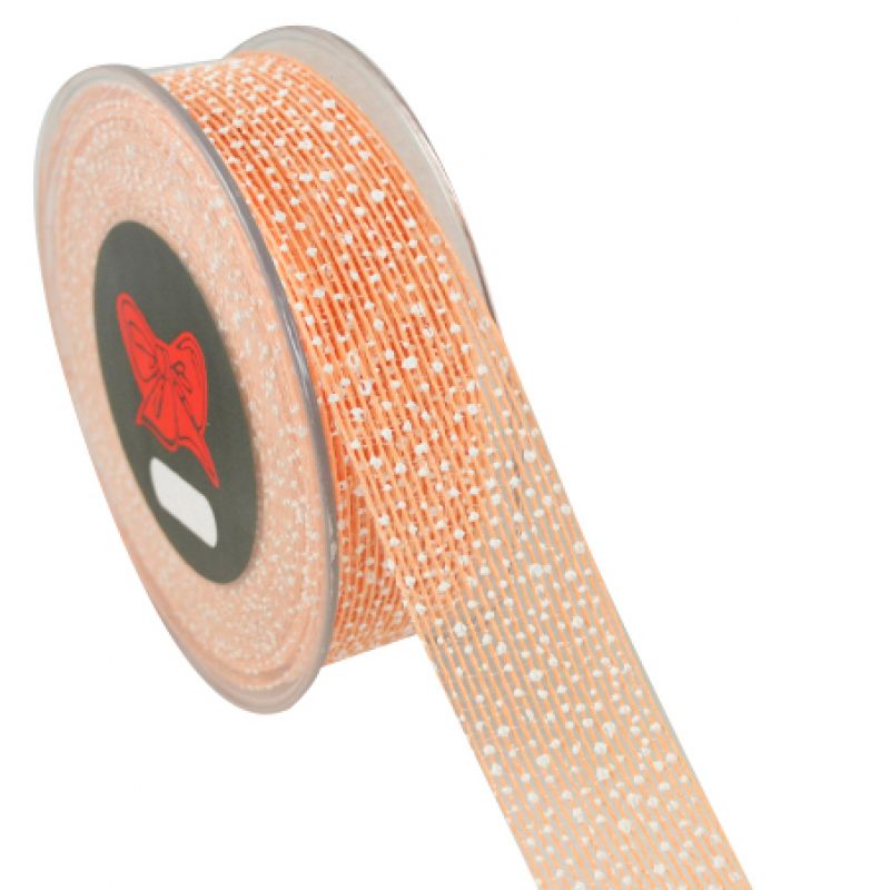 Κορδέλα JUDE PUFF UP POLKA DOTS  30χιλ.Χ9μ. σομόν