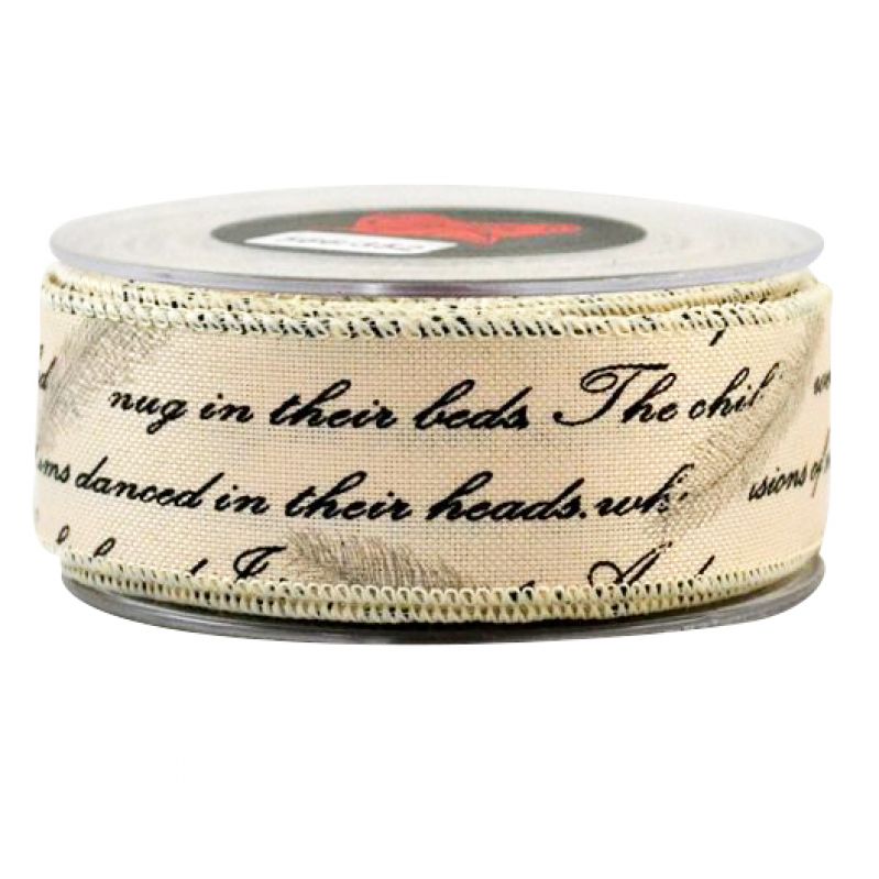RIBBON-FEATHER 4,3cmX9m-IVORY