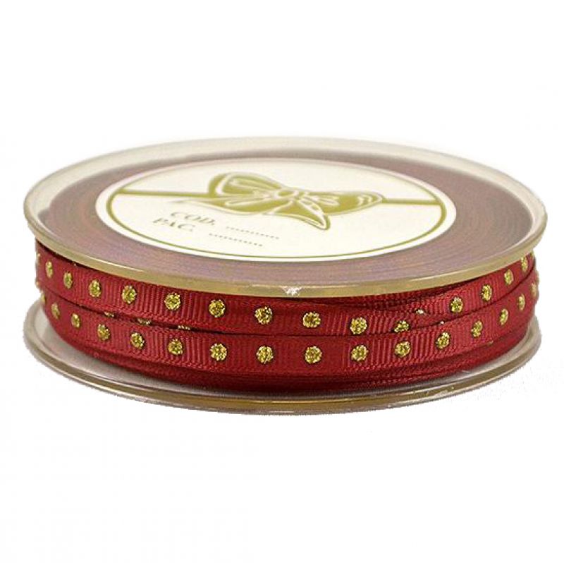 Κορδέλα 23μ. GRO DOTS 6χιλ.-ΜΠΟΡΝΤΩ