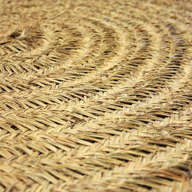 Χαλί στρογγυλό rattan 120εκ. Φυσικό
