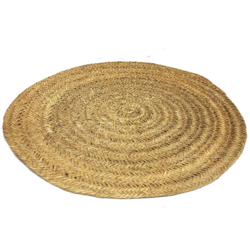 Χαλί στρογγυλό rattan 120εκ. Φυσικό