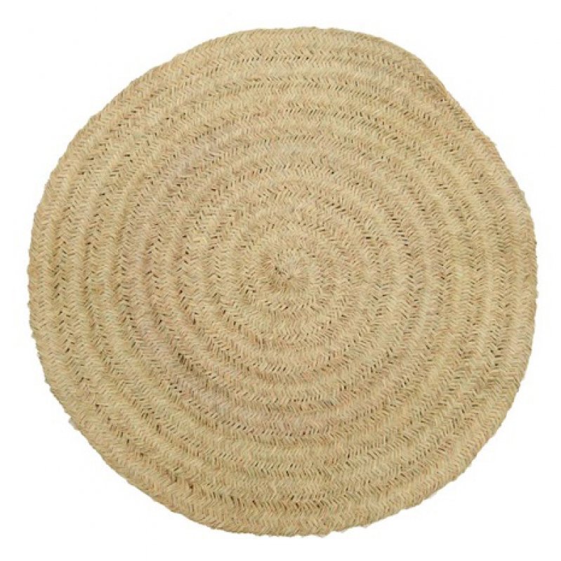 Χαλί στρογγυλό rattan 120εκ. Φυσικό