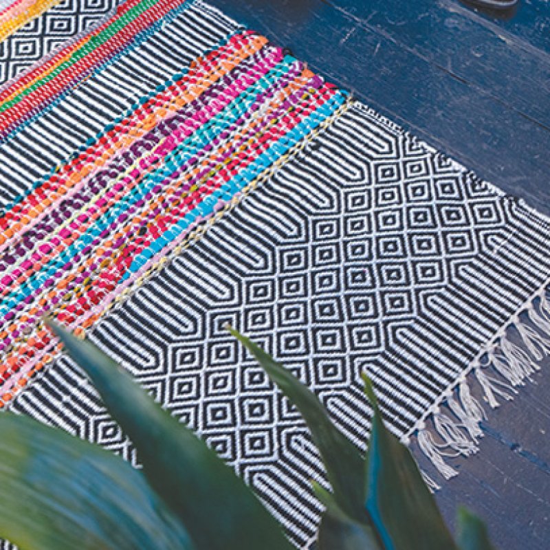 Rishikesh handloom indian rug, 75x240cm
