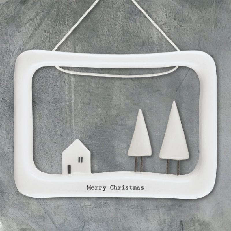 Πορσελάνινο κάδρο - Merry Christmas  9εκ.