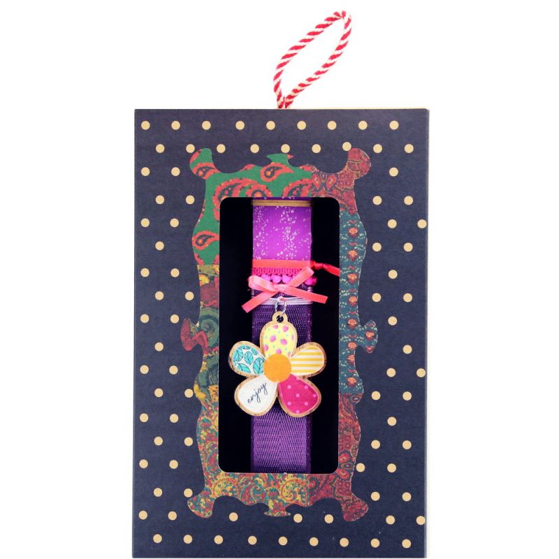 Easter Candle Flower key ring