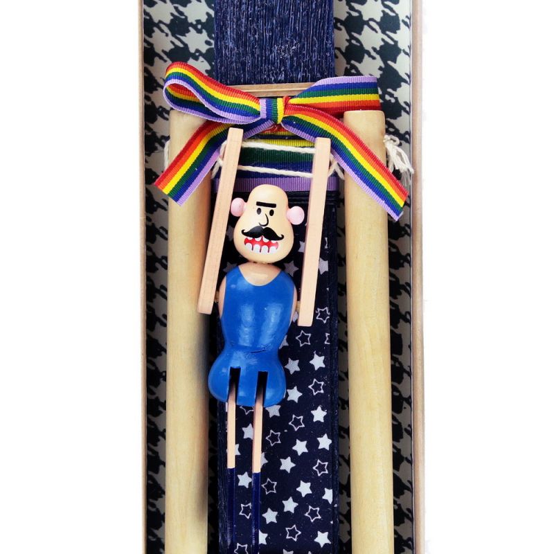 Easter Candle wooden acrobat