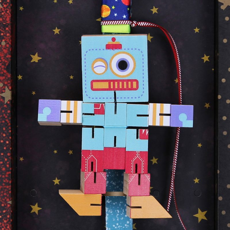 Easter candle with Robot Transformer - Mint