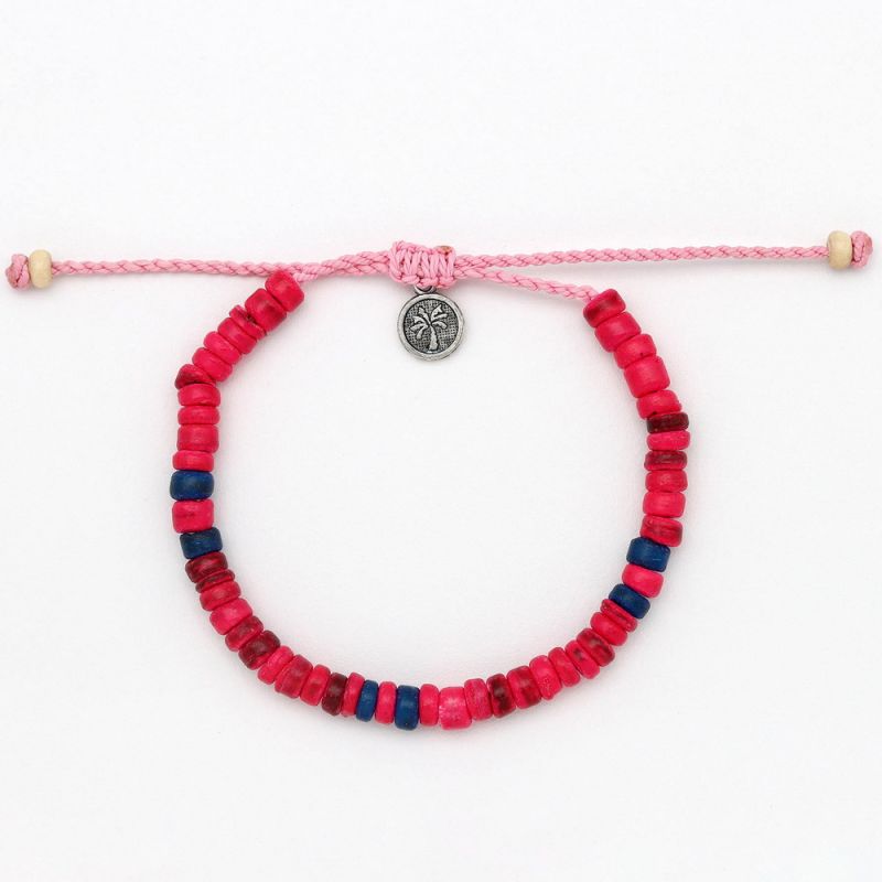 Beaded coconut wood bracelet