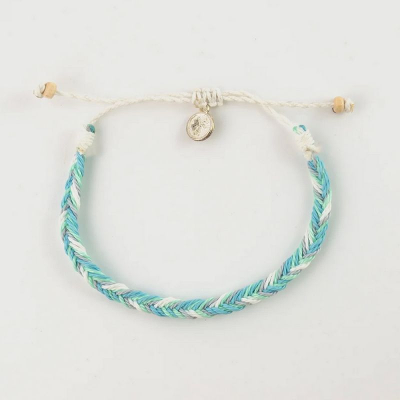 Plaited, wax polyester bracelet
