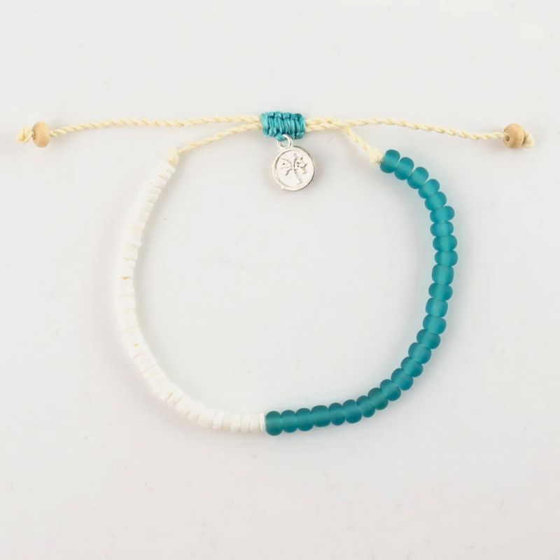 Seaglass and puka bracelet