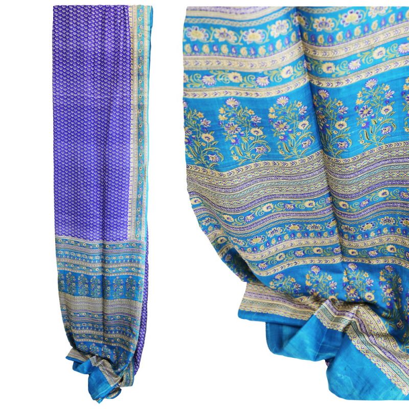 Old rayon sari approx 5m asst'd