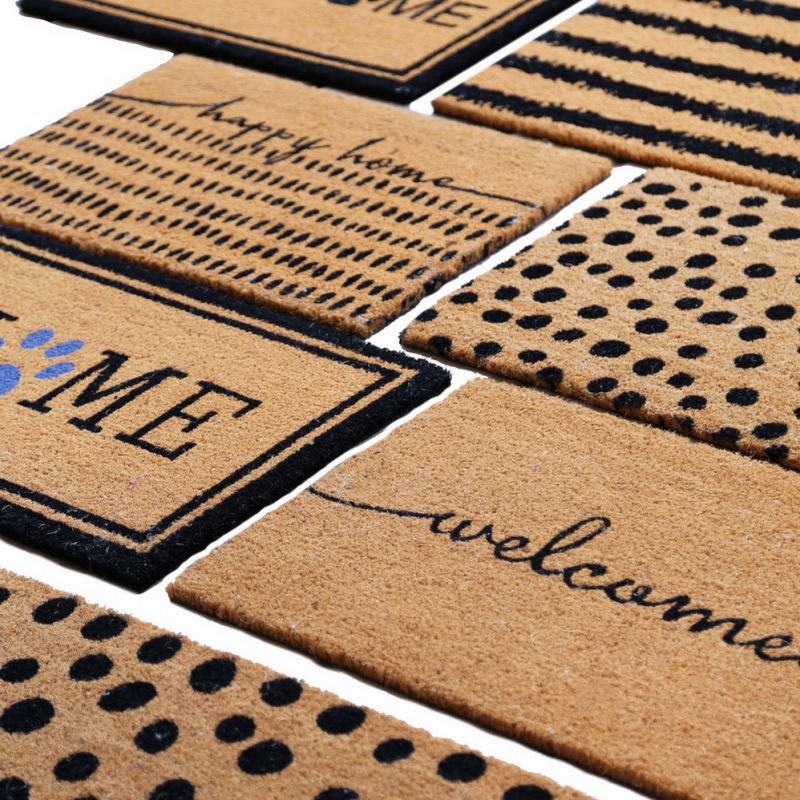 Mat dots coco 28x78x1.5cm - Natural/Black