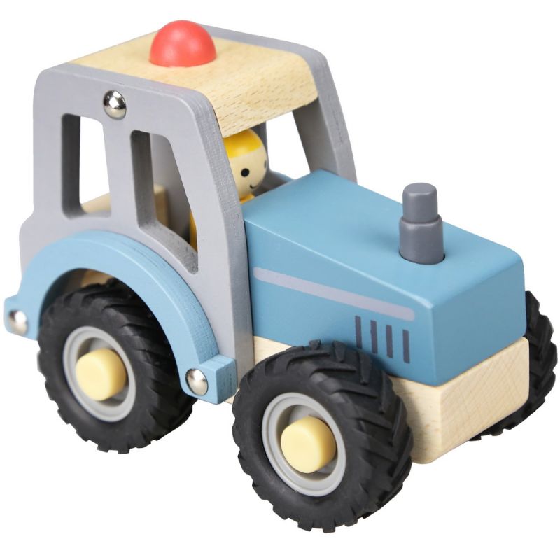 Wooden tractor in gift box