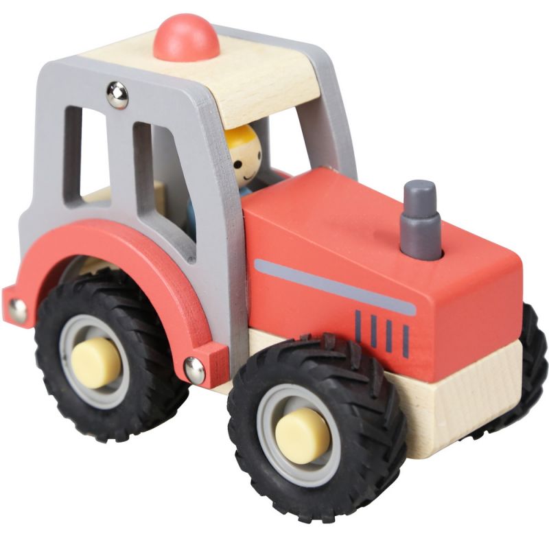 Wooden tractor in gift box