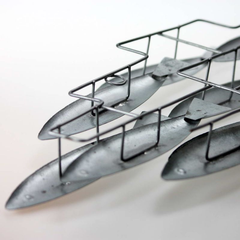 School of fish wall art 54x21cm