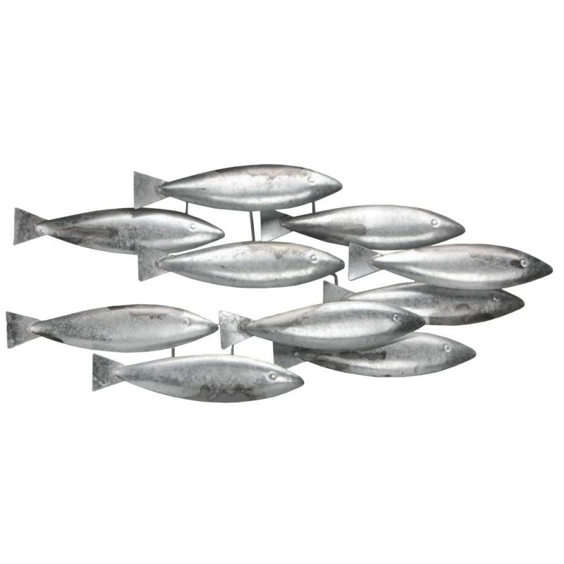 School of fish wall art 54x21cm