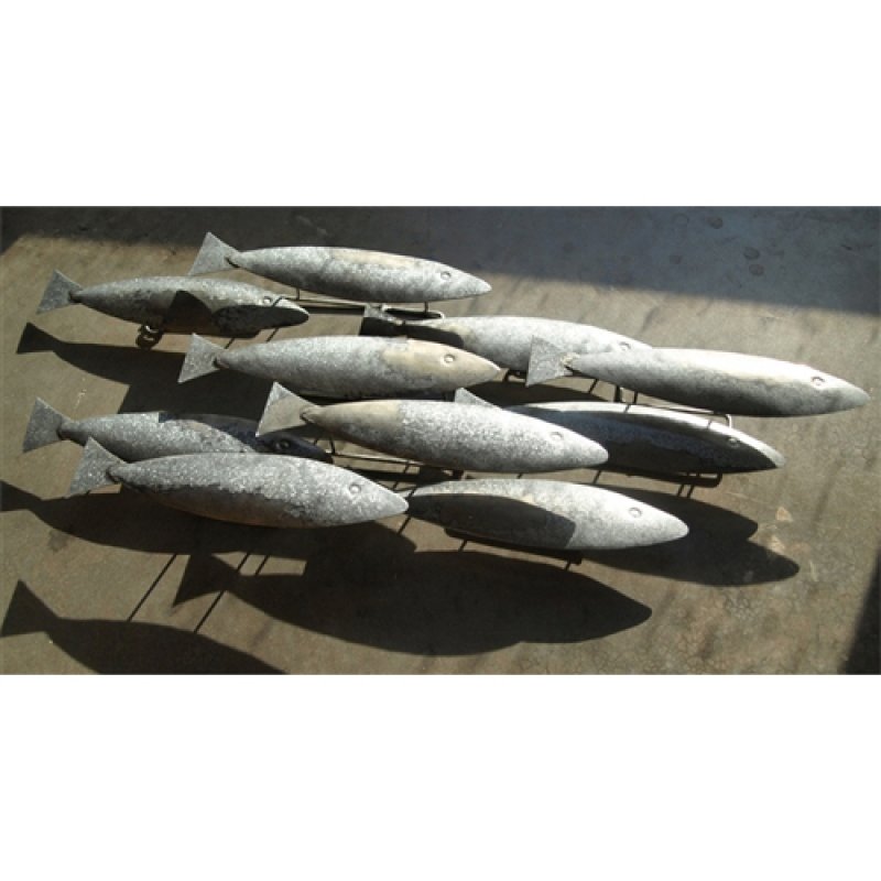 School of fish wall art 54x21cm