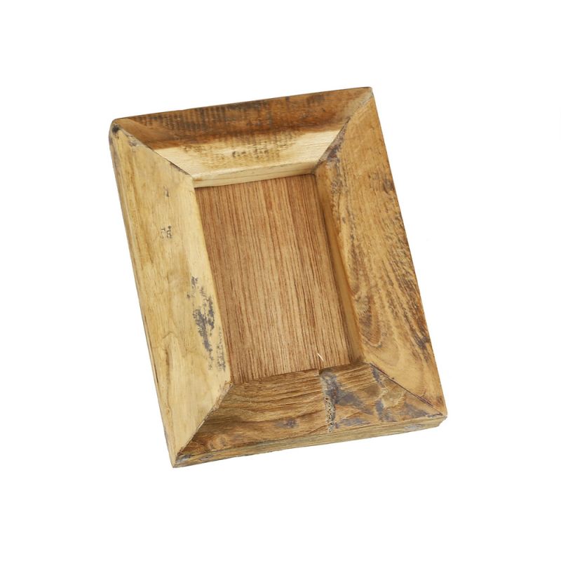 Rough teak photo frame S