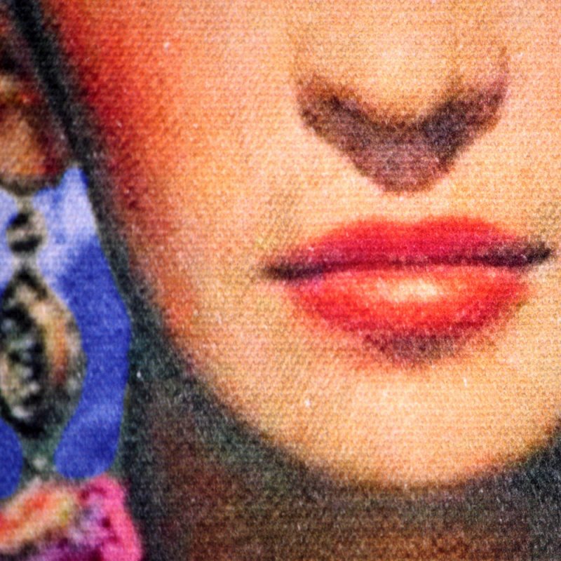 Τσάντα Frida Μπλε 40x45εκ. κεντημένη