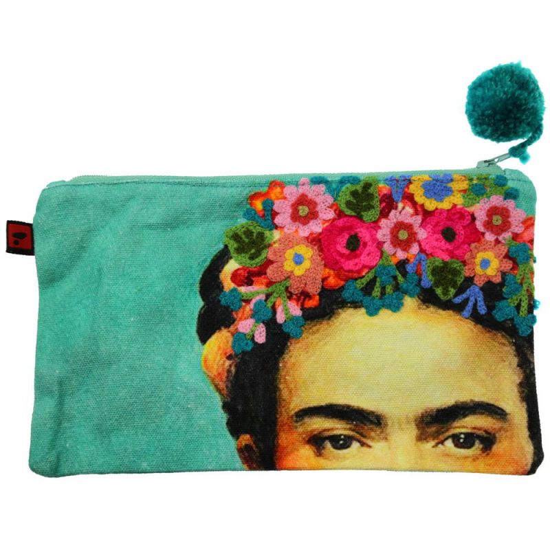 Νεσεσέρ Frida Τιρκουάζ 23x13εκ. Κεντημένο βαμβακερό