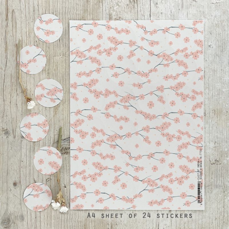 Sticker sheet-Pink blossom (24)